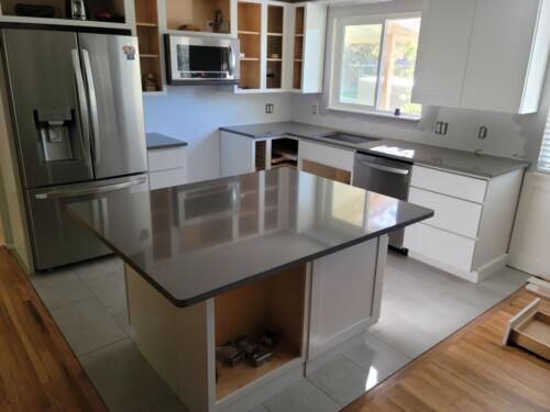 Grey Quartz kitchen Renovation