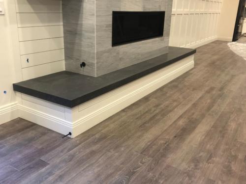 Slate Grey Quartz Fireplace Utah