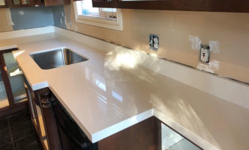 Snow White Quartz Countertops in Utah