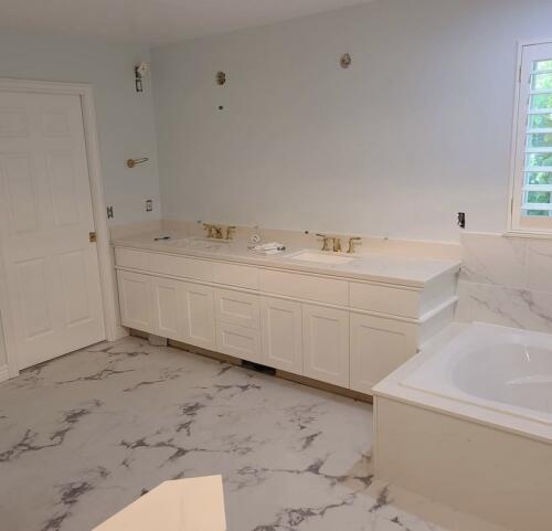 Alabascato Quartz Bountiful Bathroom Renovation