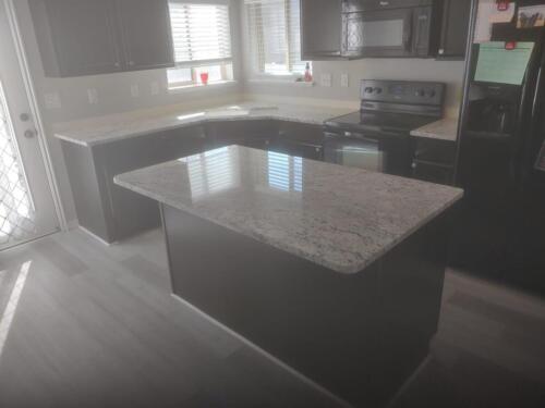 White Ice Granite Countertops installed by ITS Countertops in Northern Utah