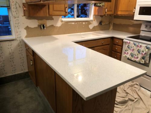 Sparkling White Quartz Utah Countertops