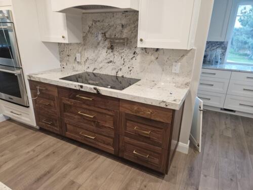 "Alpinus" Granite from Francinis Marble in Utah Kitchen with full backsplash