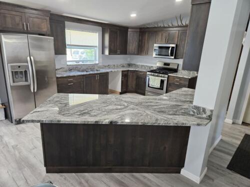 Viscount White Granite kitchen countertops