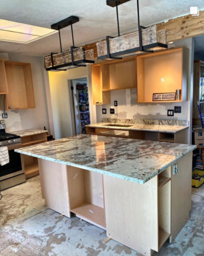 Sparta White Granite Kitchen Countertops