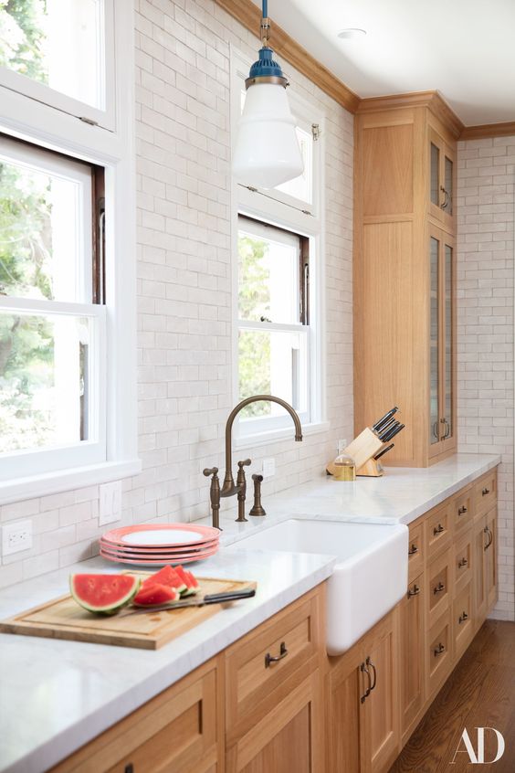 Home Kitchens Kitchen Remodel, White Quartz Countertops With Maple Cabinets